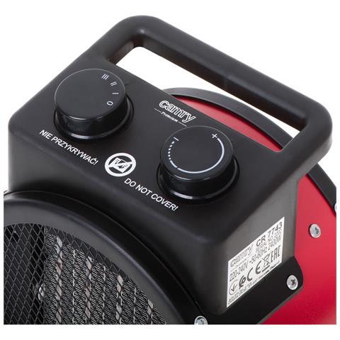 Briebe Ht1130 Termoventilatore Ceramico Portatile, 2 Livelli Di Potenza, Termostato Automatico 2400w Nero/rosso - Foto 2