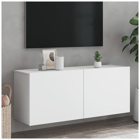 Mobile Tv A Parete Bianco 100x30x41 Cm - Foto 1