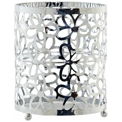 Vassoio Portaposate Dkd Home Decor Margarita Argentato Metallo 12 X 12 X 15 Cm - Foto 1