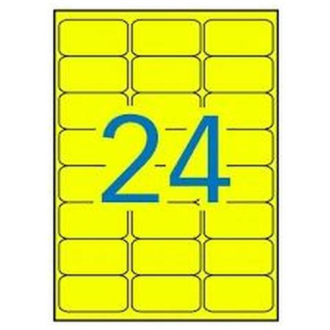 Adesivi /etichette Apli 64 X 33,9 Mm Giallo A4 20 Foglie - Foto 2