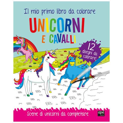 Unicorni E Cavalli. Il Mio Primo Libro Da Colorare. Scene Di Unicorni Da Colorare. Ediz. A Colori - Foto 2