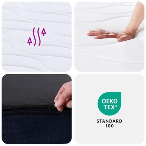 Materasso A Molle Insacchettate Medio Rigido 200x200 Cm - Foto 8