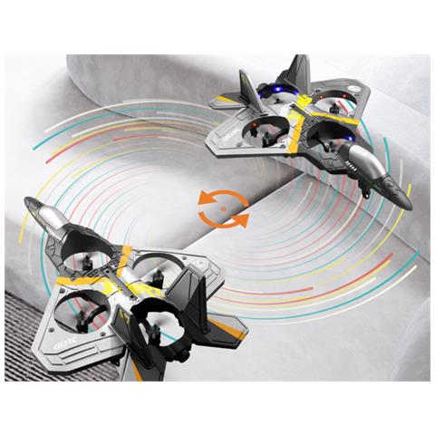 Aereo Telecomandato 2.4ghz Rotazione 360° - Modello Rafale, Grigio - Foto 3