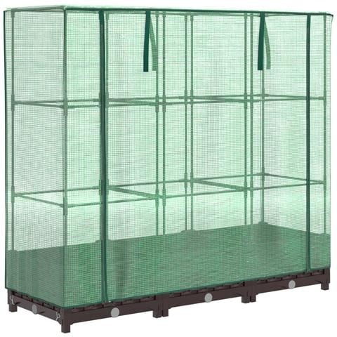 Letto Rialzato Con Copertura Serra Effetto Rattan 120x40x123 Cm - Foto 2