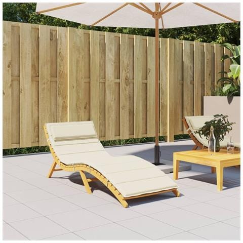 Cuscino Per Lettino Crema 180x60x3 Cm In Tessuto Oxford - Foto 1