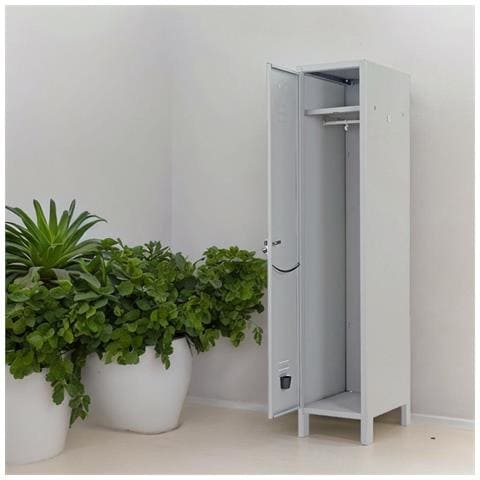 Armadio Spogliatoio In Metallo 36x34xh180 Cm 1 Anta Con Serratura Antiscasso Prometal - Foto 4