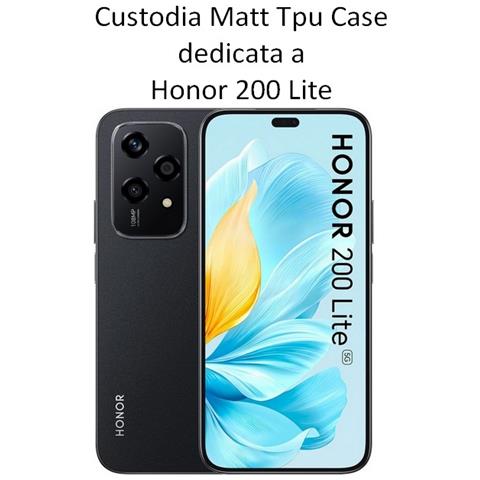 Custodia Tpu Silicone Cover Case Per Honor 200 Lite Black - Foto 2