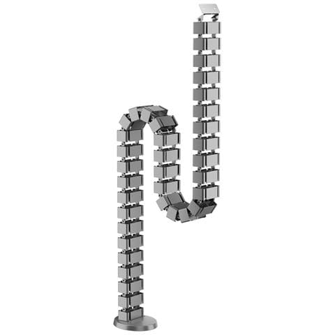 650860 organizer per cavi Scrivania Guaina intrecciata per cavi Grigio 1 pz - Foto 1