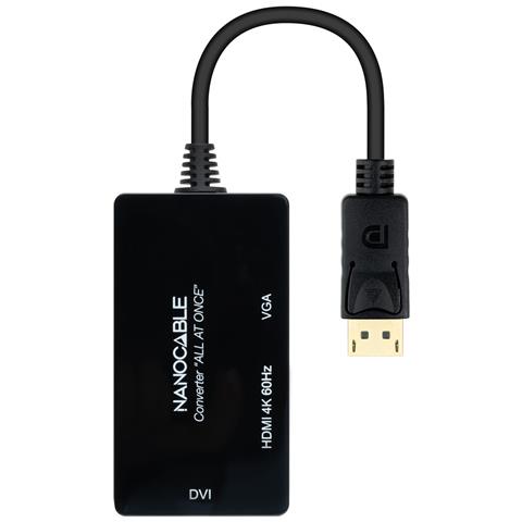 10.16.3301-ALL cavo e adattatore video 0,2 m DisplayPort DVI-D + VGA (D-Sub) + HDMI Nero - Foto 4