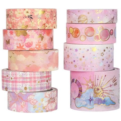 Set Di Nastri Decorativi Washi Fai-da-te Per Journaling E Artigianato - Foto 1
