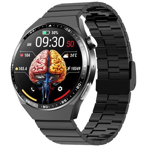 Smartwatch Con Ecg, Analisi Della Composizione Corporea, Analisi Della Composizione Del Sangue (acido Urico, Lipidi Nel Sangue) Black Bamboo Edition Strap - Foto 1