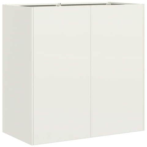 Fioriera Bianca 80x40x80 Cm In Acciaio Laminato A Freddo - Foto 2