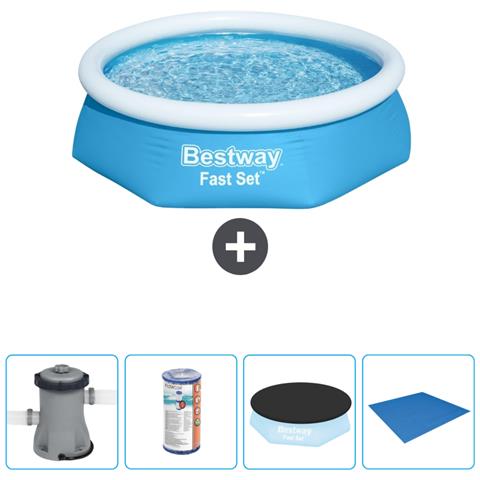Piscina Fuori Terra - In Giro - 244x61 Cm - Blu - Include Accessori Coordinati Cb52 - Foto 1