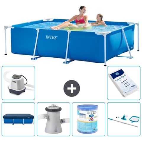 Piscina Fuori Terra - Rettangolo - 220x150x60 Cm - Blu - Include Accessori Coordinati A25 - Foto 1