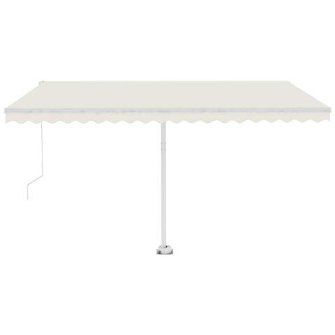 Lusso Casadino -  Tenda Da Sole Retrattile Manuale Con Led 400x350 Cm Crema - Foto 1