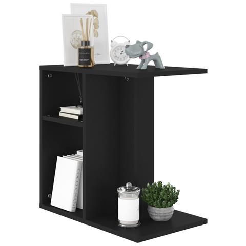 Lusso Casadino -  Tavolino Nero 50x30x50 Cm In Legno Multistrato - Foto 2