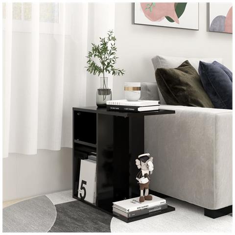 Lusso Casadino -  Tavolino Nero 50x30x50 Cm In Legno Multistrato - Foto 8