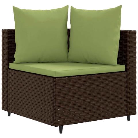 Lusso Casadino -  Set Divani Da Giardino 10pz Con Cuscini In Polyrattan Marrone - Foto 2