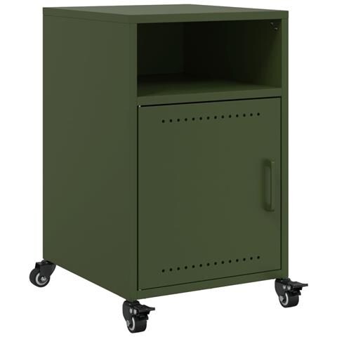 Lusso Casadino -  Comodino Verde Oliva 36x39x59 Cm In Acciaio - Foto 1