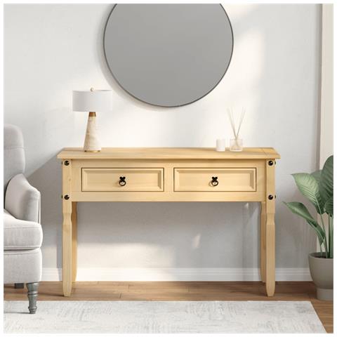 Lusso Casadino - Tavolino Consolle Corona 115x46x73 Cm In Legno Massello Di Pino - Foto 2