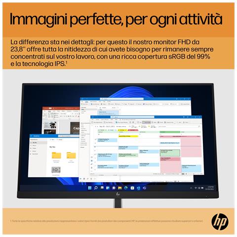 Monitor 23.8" LCD IPS Flat 6N6E9A5#ABB Full HD Tempo di risposta 5 ms - Foto 2