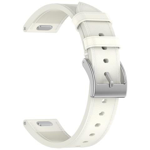 Cinturino In Pelle Premium Per Orologi Huawei E Honor White 20 Mm - Foto 2