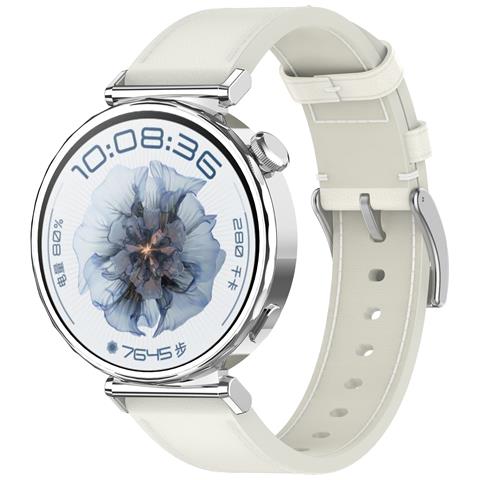 Cinturino In Pelle Premium Per Orologi Huawei E Honor White 20 Mm - Foto 4
