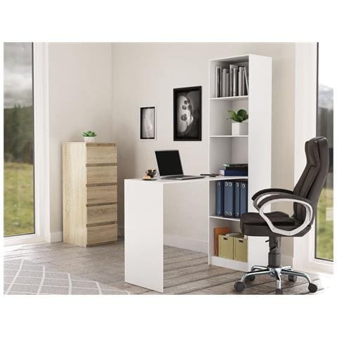 R50 BIEL Z BIURKIEM scrivania per computer Bianco - Foto 3