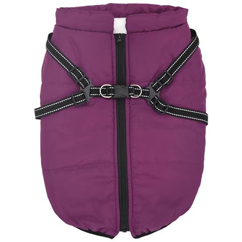Cappotto Cani Imbracatura Impermeabile Riflettente Viola L68 - Foto 2