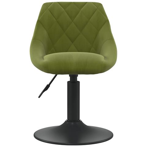 Sedia da Pranzo Verde Chiaro in Velluto - Foto 2