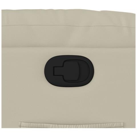 Poltrona Reclinabile Crema in Similpelle - Foto 9