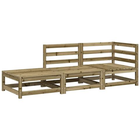 Divano Giardino con Poggiapiedi 2 Sedute Legno Impregnato Pino - Foto 1