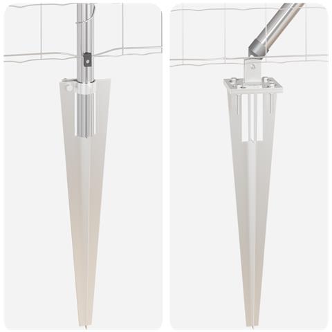 Recinzione Euro con 13 pali a punta 0.4x25 m Acciaio zincato - Foto 9