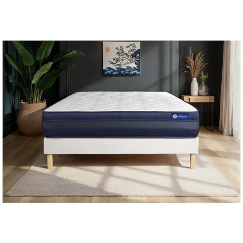 Kit Rete E Materasso Matrimoniale Actilatex Tech 140x190cm - Spessore : 24cm - Lattice E Memory Foam- Molto Rigido - Foto 1