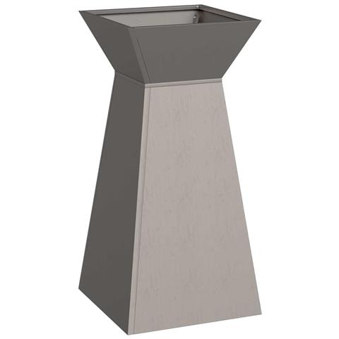 Vaso a Pilastro Argento 35 x 35 x 73 cm Acciaio - Foto 1