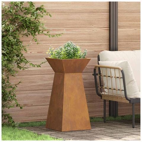 Vaso a Pilastro Argento 35 x 35 x 73 cm Acciaio - Foto 2