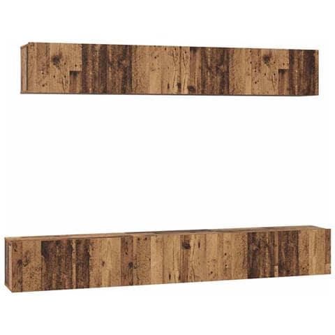 Set di mobili TV 5 pcs Legno vecchio Media Legno multistrato - Foto 1