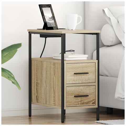 Armadio da Notte con cassetto rovere sonoma 30 x 48 x 61 cm - Foto 2