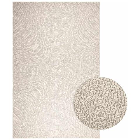 Tappeto ZIZUR Crema 200x290 cm Aspetto Iuta Interni ed Esterni - Foto 1