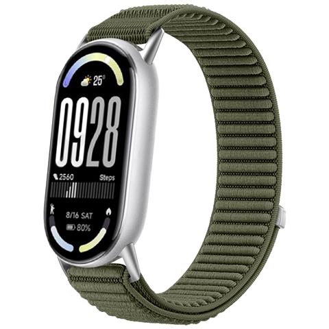 Cinturino In Nylon Con Motivo Montano Selvaggio Compatibile Con Xiaomi Mi Band Serie 10/9/8 Green - Foto 1