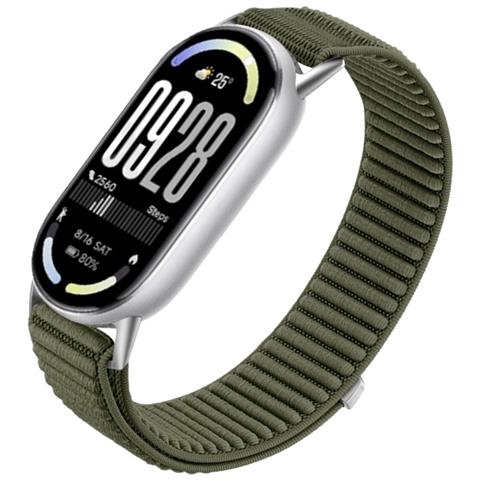 Cinturino In Nylon Con Motivo Montano Selvaggio Compatibile Con Xiaomi Mi Band Serie 10/9/8 Green - Foto 2
