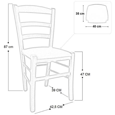 Sedia Paesana In Legno Noce Chiaro Con Seduta Imbottita In Similpelle Beige - Foto 2