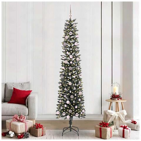 Albero di Natale artificiale con 300 LED Verde 240 cm - Foto 2