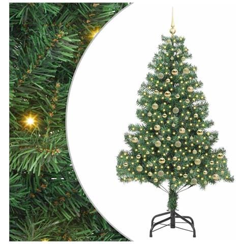 Albero di Natale con 300 LED con supporto Verde 210 cm PVC - Foto 1