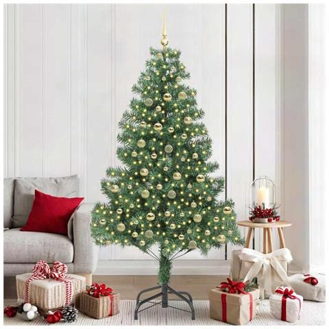 Albero di Natale con 300 LED con supporto Verde 210 cm PVC - Foto 2