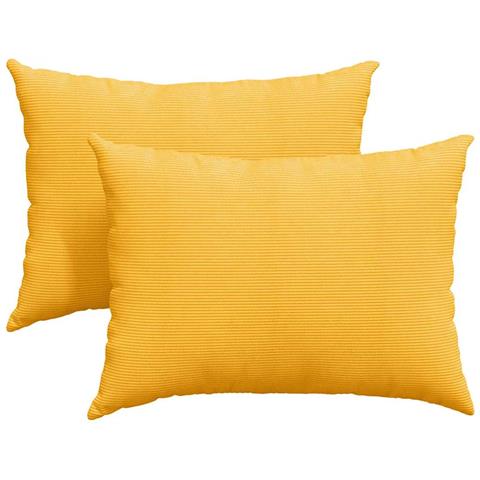 Cuscini da Divano 2 pcs Giallo Chiaro 70 x 50 cm - Foto 1