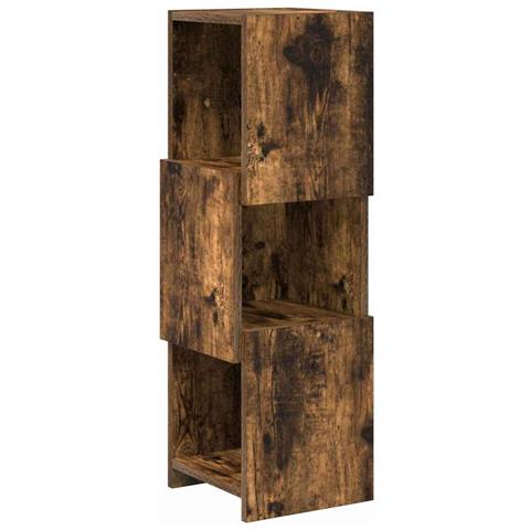 Mobile angolare Bianco 25,5x25x80cm Legno multistrato - Foto 1