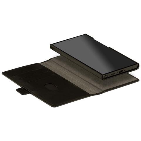 Custodia A Portafoglio Magnetica Per Galaxy S23 Ultra Con Funzione Supporto, Nero - Foto 4