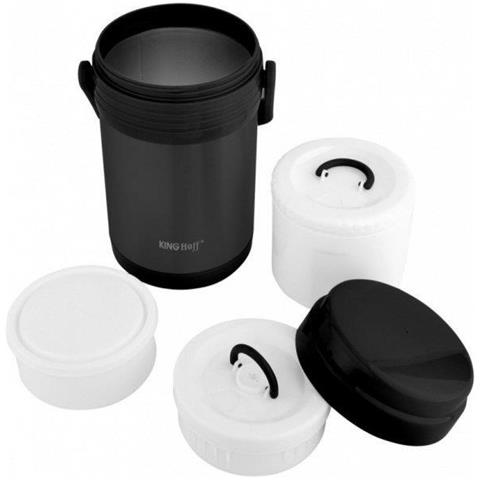 KH-1396 Thermos per il pranzo in acciaio inossidabile da 1,5 l con contenitori - Foto 2