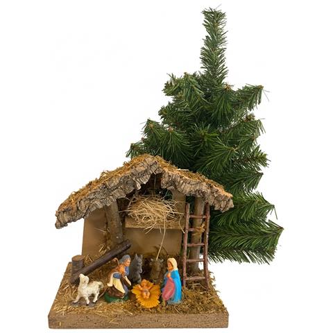 Dmora Decorazione Da Natale Ciserano Verde, Colore Struttura Marrone - Foto 2